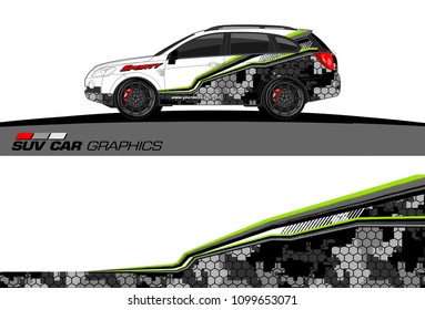 car graphic vector. abstract racing shape design for vehicle vinyl wrap 