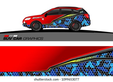 car graphic vector. abstract racing shape design for vehicle vinyl wrap 