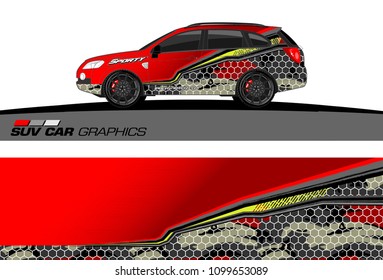 car graphic vector. abstract racing shape design for vehicle vinyl wrap 
