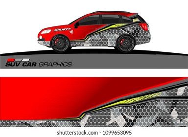 car graphic vector. abstract racing shape design for vehicle vinyl wrap 