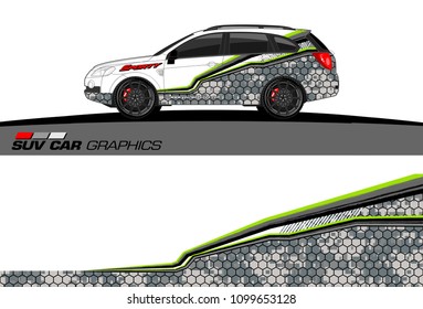 car graphic vector. abstract racing shape design for vehicle vinyl wrap 