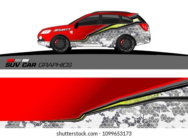 car graphic vector. abstract racing shape design for vehicle vinyl wrap 