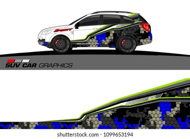 car graphic vector. abstract racing shape design for vehicle vinyl wrap 