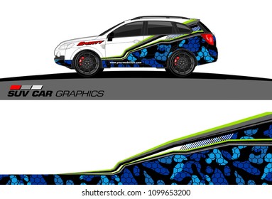 car graphic vector. abstract racing shape design for vehicle vinyl wrap 