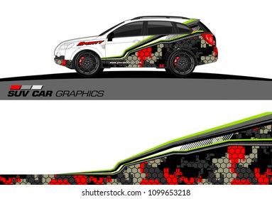 car graphic vector. abstract racing shape design for vehicle vinyl wrap 