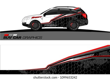 car graphic vector. abstract racing shape design for vehicle vinyl wrap 