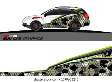 car graphic vector. abstract racing shape design for vehicle vinyl wrap 