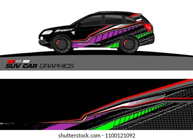 car graphic vector. abstract racing shape design for vehicle vinyl wrap 