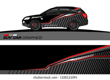 car graphic vector. abstract racing shape design for vehicle vinyl wrap 