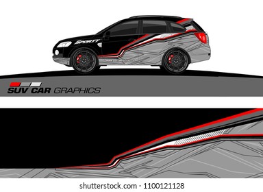 car graphic vector. abstract racing shape design for vehicle vinyl wrap 