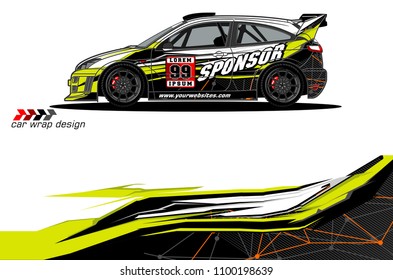 car graphic vector. abstract racing livery design for vehicle vinyl wrap 