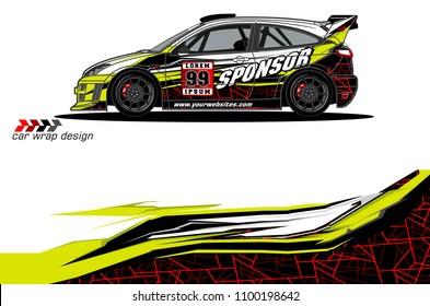 car graphic vector. abstract racing livery design for vehicle vinyl wrap 