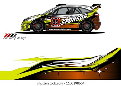 car graphic vector. abstract racing livery design for vehicle vinyl wrap 