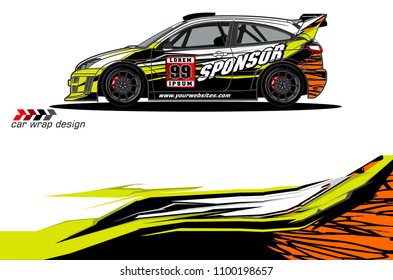 car graphic vector. abstract racing livery design for vehicle vinyl wrap 