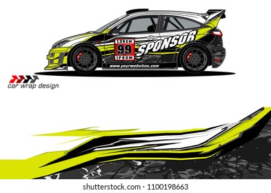 car graphic vector. abstract racing livery design for vehicle vinyl wrap 