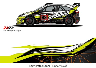car graphic vector. abstract racing livery design for vehicle vinyl wrap 