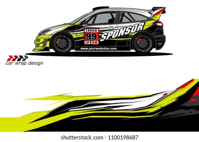 car graphic vector. abstract racing livery design for vehicle vinyl wrap 