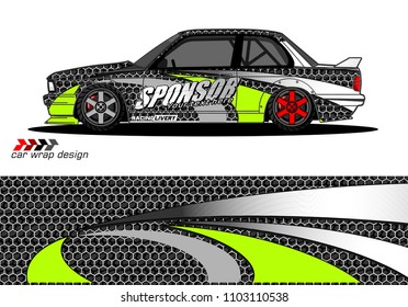 car Graphic vector. abstract racing shape design for vehicle vinyl wrap background 