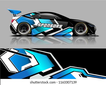 Car graphic vector. abstract racing shape with modern camouflage design for vehicle vinyl wrap 