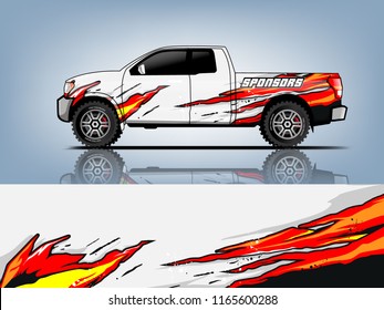 Car graphic vector. abstract racing shape with modern design for vehicle vinyl wrap