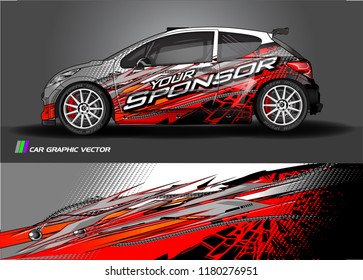 Car graphic vector. abstract racing shape with modern design for vehicle vinyl wrap