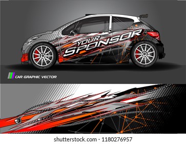 Car graphic vector. abstract racing shape with modern design for vehicle vinyl wrap