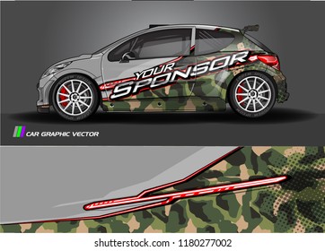 Car graphic vector. abstract racing shape with modern design for vehicle vinyl wrap