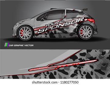 Car graphic vector. abstract racing shape with modern design for vehicle vinyl wrap