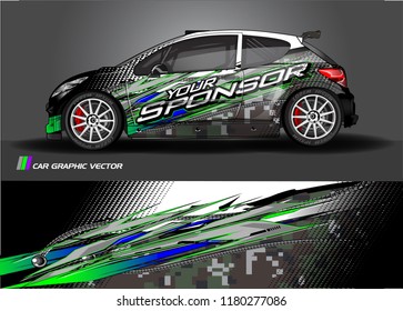 Car graphic vector. abstract racing shape with modern design for vehicle vinyl wrap