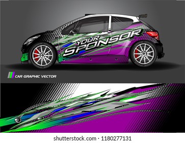 Car graphic vector. abstract racing shape with modern design for vehicle vinyl wrap