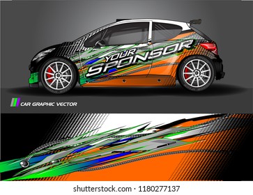 Car graphic vector. abstract racing shape with modern design for vehicle vinyl wrap