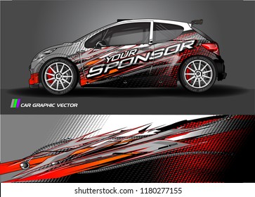 Car graphic vector. abstract racing shape with modern design for vehicle vinyl wrap