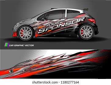 Car graphic vector. abstract racing shape with modern design for vehicle vinyl wrap