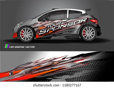 Car graphic vector. abstract racing shape with modern design for vehicle vinyl wrap