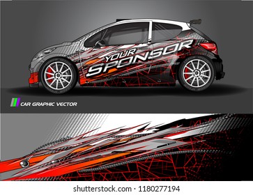 Car graphic vector. abstract racing shape with modern design for vehicle vinyl wrap