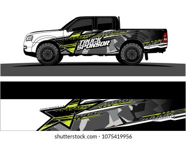 Car graphic vector. abstract star shape with grunge camouflage design for vehicle vinyl wrap 
