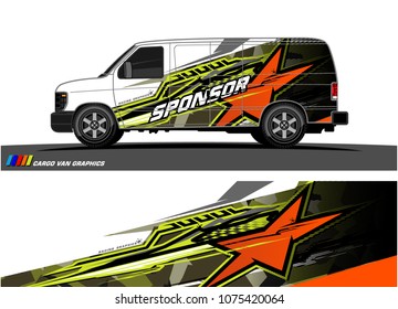 Car graphic vector. abstract star shape with grunge camouflage design for vehicle vinyl wrap 
