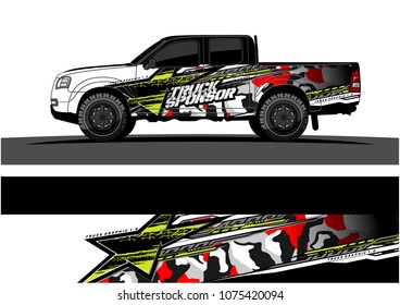Car graphic vector. abstract star shape with grunge camouflage design for vehicle vinyl wrap 
