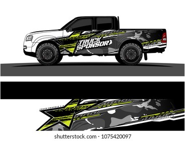 Car graphic vector. abstract star shape with grunge camouflage design for vehicle vinyl wrap 
