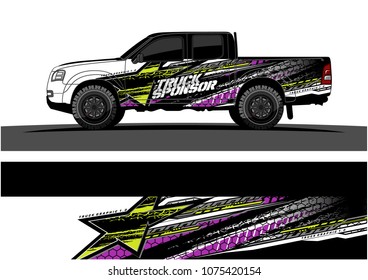 Car graphic vector. abstract star shape with grunge camouflage design for vehicle vinyl wrap 
