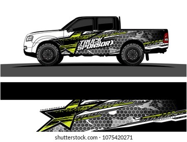 Car graphic vector. abstract star shape with grunge camouflage design for vehicle vinyl wrap 
