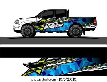 Car graphic vector. abstract star shape with grunge camouflage design for vehicle vinyl wrap 
