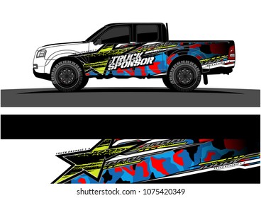 Car graphic vector. abstract star shape with grunge camouflage design for vehicle vinyl wrap 
