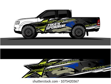 Car graphic vector. abstract star shape with grunge camouflage design for vehicle vinyl wrap 
