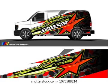car graphic vector. abstract star shape with modern camouflage design for vehicle vinyl wrap 
