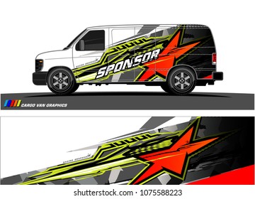 car graphic vector. abstract star shape with modern camouflage design for vehicle vinyl wrap 
