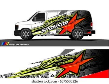 car graphic vector. abstract star shape with modern camouflage design for vehicle vinyl wrap 
