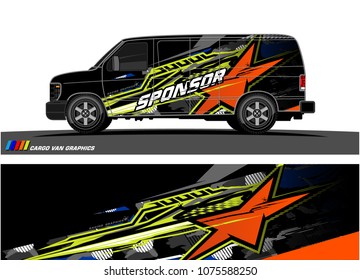 car graphic vector. abstract star shape with modern camouflage design for vehicle vinyl wrap 
