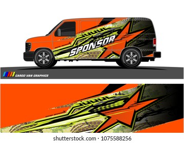 car graphic vector. abstract star shape with modern camouflage design for vehicle vinyl wrap 
