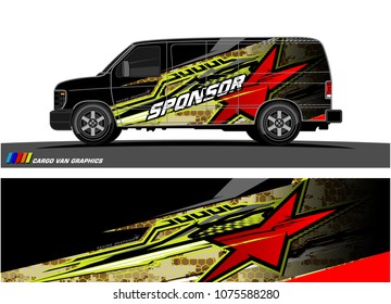 car graphic vector. abstract star shape with modern camouflage design for vehicle vinyl wrap 
